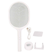 Electric Fly Swatter USB Charging Purple Light 3 Layers Safety Net Mosquito Swatter Racket with Base In Australia - Darrahopens