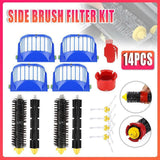 Darrahopens Appliances > Vacuum Cleaners > Vacuum Cleaner Accessories 14Pcs Cleaner Brushes Hepa Fliter Parts For Irobot Roomba 600 Series 620 650 630