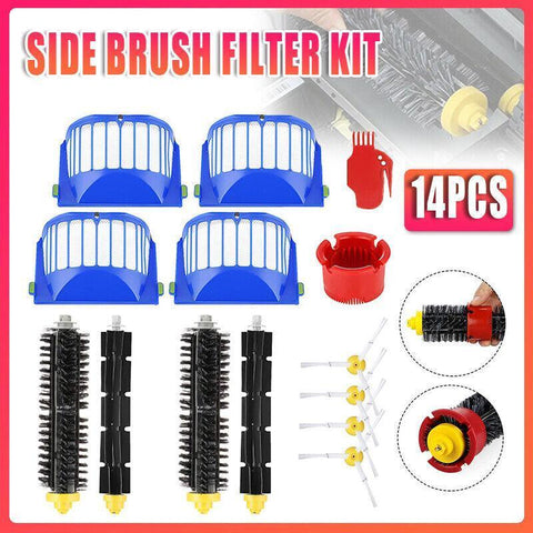 Darrahopens Appliances > Vacuum Cleaners > Vacuum Cleaner Accessories 14Pcs Cleaner Brushes Hepa Fliter Parts For Irobot Roomba 600 Series 620 650 630