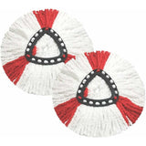 Darrahopens Appliances > Vacuum Cleaners > Vacuum Cleaner Accessories 2 Pack Mop Heads Compatible With Vileda 2 In 1 Turbo Mop Replacement Head, Microfiber, Red, White.