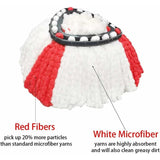 Darrahopens Appliances > Vacuum Cleaners > Vacuum Cleaner Accessories 2 Pack Mop Heads Compatible With Vileda 2 In 1 Turbo Mop Replacement Head, Microfiber, Red, White.