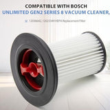 Darrahopens Appliances > Vacuum Cleaners > Vacuum Cleaner Accessories Bosch Unlimited Gen2 Series 8 Vacuum Cleaner Replacement Filter 2-Pack Compatible with BKS8214W BSS825ALL BSS81POW1 BBS8214PET Parts 12036642 12023349