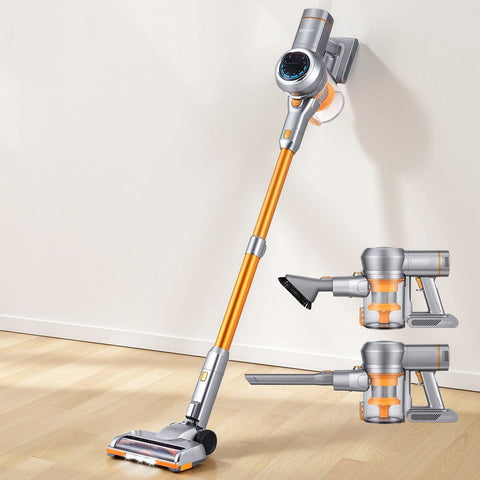 Darrahopens Appliances > Vacuum Cleaners > Vacuum Cleaner Accessories Devanti 300W Stick Vacuum Cleaner Cordless Self-Standing Golden