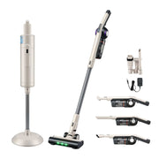 Darrahopens Appliances > Vacuum Cleaners > Vacuum Cleaner Accessories Devanti Cordless Vacuum Cleaner with Auto-Empty Dust Station, 18kPa Powerful Suction 1.05kg Lightweight 40Mins Runtime 3-Speed LED Floor Head Washable HEPA Filter Stick Vacuum, Oat