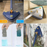Darrahopens Appliances > Vacuum Cleaners > Vacuum Cleaner Accessories Dust Mop 360 Degree Rotating Floor Mop with 5 Cloths Blue