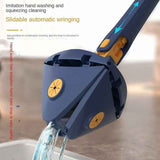 Darrahopens Appliances > Vacuum Cleaners > Vacuum Cleaner Accessories Dust Mop 360 Degree Rotating Floor Mop with 5 Cloths Blue