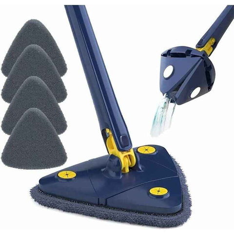 Darrahopens Appliances > Vacuum Cleaners > Vacuum Cleaner Accessories Dust Mop 360 Degree Rotating Floor Mop with 5 Cloths Blue
