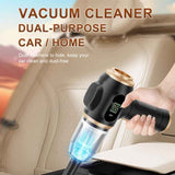 Darrahopens Appliances > Vacuum Cleaners > Vacuums 8-piece  Black Handheld Cordless Vacuum Cleaner & Air Duster 2-in-1(2 x 1500mAh), Portable Car and Home Cleaning Vacuum with Digital Display