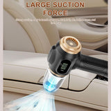 Darrahopens Appliances > Vacuum Cleaners > Vacuums 8-piece  Black Handheld Cordless Vacuum Cleaner & Air Duster 2-in-1(2 x 1500mAh), Portable Car and Home Cleaning Vacuum with Digital Display