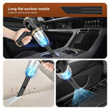 Darrahopens Appliances > Vacuum Cleaners > Vacuums 8-piece Black Handheld Cordless Vacuum Cleaner & Air Duster 2-in-1(2 x 2000mAh), Portable Car and Home Cleaning Vacuum with Digital Display