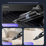 Darrahopens Appliances > Vacuum Cleaners > Vacuums Black and Grey Cordless Handheld Vacuum Cleaner 17000Pa High Suction Portable Rechargeable 5 in 1 Car Home Cleaning Device Multi Function Dust Removal Tool Lightweight Easy Clean ECO MAX Modes