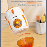 Darrahopens Appliances > Vacuum Cleaners > Vacuums Grey Rocket Desktop Vacuum Cleaner - USB Rechargeable, 500mAh Battery, Two Types of Suction Nozzles, Transparent Dustbin - Compact Handheld Vacuum for Keyboard, Eraser Shavings, Desk & Car Cleaning