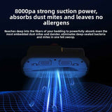 Darrahopens Appliances > Vacuum Cleaners > Vacuums Home Handheld Dust Mite Vacuum Cleaner, High-Frequency Dual-Beating + UV Sterilization, Cordless Portable Dust Mite Remover for Mattresses and Sofas, Cordless Portable Dust Mite Remover for Mattresses and Sofas - Red