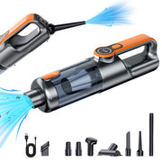 Darrahopens Appliances > Vacuum Cleaners > Vacuums Multi-Function Cordless Handheld Vacuum Cleaner & Blower - Powerful Brushless Motor with Digital Display(Gray Orange)