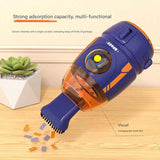 Darrahopens Appliances > Vacuum Cleaners > Vacuums Orange and Blue Rocket Desktop Vacuum Cleaner - USB Rechargeable, 500mAh Battery, Two Types of Suction Nozzles, Transparent Dustbin - Compact Handheld Vacuum for Keyboard, Eraser Shavings, Desk & Car Cleaning