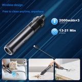 Darrahopens Appliances > Vacuum Cleaners > Vacuums Portable Cordless Handheld Vacuum Cleaner - 16000Pa Suction, 3x2000mAh Battery, Multiple Attachments(black)