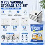 Darrahopens Appliances > Vacuum Cleaners > Vacuums Portable Cordless Handheld Vacuum Cleaner & 9-piece Vacuum Storage Bag Set, 4-in-1 Air Duster, Vacuum Pump and Suction Cleaner with Reusable Compression Bags for Home and Travel