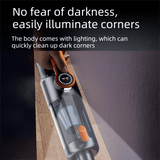 Darrahopens Appliances > Vacuum Cleaners > Vacuums Silver and Orange Cordless Handheld Vacuum Cleaner 17000Pa High Suction Portable Rechargeable 5 in 1 Car Home Cleaning Device Multi Function Dust Removal Tool Lightweight Easy Clean ECO MAX Modes