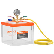 Darrahopens Appliances > Vacuum Cleaners > Vacuums VEVOR 2 Gallon Vacuum Chamber, Upgraded Multipurpose Acrylic Vacuum Degassing Chamber, Transparent Vacuum Chamber, for Resin Degassing, Silica Gel Degassing, Gypsum Degassing and Vacuum Extraction