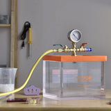 Darrahopens Appliances > Vacuum Cleaners > Vacuums VEVOR 2 Gallon Vacuum Chamber, Upgraded Multipurpose Acrylic Vacuum Degassing Chamber, Transparent Vacuum Chamber, for Resin Degassing, Silica Gel Degassing, Gypsum Degassing and Vacuum Extraction