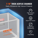 Darrahopens Appliances > Vacuum Cleaners > Vacuums VEVOR 2 Gallon Vacuum Chamber, Upgraded Multipurpose Acrylic Vacuum Degassing Chamber, Transparent Vacuum Chamber, for Resin Degassing, Silica Gel Degassing, Gypsum Degassing and Vacuum Extraction