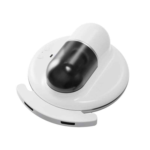 White Automatic Intelligent Walking Mite Removal Robot - UV Sterilisation, High Frequency Beating, Strong Suction, Wireless Rechargeable Bed Vacuum for Mattress, Sofa, Carpet, Pet Hair