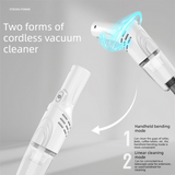 Darrahopens Appliances > Vacuum Cleaners > Vacuums White Cordless Handheld Vacuum Cleaner with Extension Wand -  Wireless Home, Car and Pet Hair Vacuum, USB Rechargeable Lightweight Dust Mite Cleaner