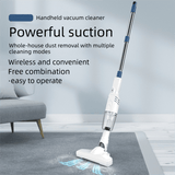 Darrahopens Appliances > Vacuum Cleaners > Vacuums White Cordless Handheld Vacuum Cleaner with Extension Wand -  Wireless Home, Car and Pet Hair Vacuum, USB Rechargeable Lightweight Dust Mite Cleaner