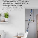 Darrahopens Appliances > Vacuum Cleaners > Vacuums White Cordless Handheld Vacuum Cleaner with Extension Wand -  Wireless Home, Car and Pet Hair Vacuum, USB Rechargeable Lightweight Dust Mite Cleaner