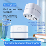 Darrahopens Appliances > Vacuum Cleaners > Vacuums White Portable Handheld Cordless Mini Desktop Vacuum Cleaner - Powerful 10KPA Suction,  Efficient Dust & Debris Collection for Home, Office, and Student Use