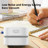 Darrahopens Appliances > Vacuum Cleaners > Vacuums White Portable Handheld Cordless Mini Desktop Vacuum Cleaner - Powerful 10KPA Suction,  Efficient Dust & Debris Collection for Home, Office, and Student Use