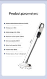 Darrahopens Appliances > Vacuum Cleaners > Vacuums White Wireless Stick Vacuum and Stereoscopic Mop with 2 Filters, Swivel Brush Head and 106cm Handled Pole - One Click Operation, 19KPA Super Suction, 300ML Detachable Water Tank, 600ML Dust Cup for Floor Blind Spot and Wet Dry Dual Use