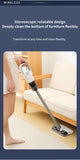Darrahopens Appliances > Vacuum Cleaners > Vacuums White Wireless Stick Vacuum and Stereoscopic Mop with 2 Filters, Swivel Brush Head and 106cm Handled Pole - One Click Operation, 19KPA Super Suction, 300ML Detachable Water Tank, 600ML Dust Cup for Floor Blind Spot and Wet Dry Dual Use