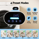 Darrahopens Appliances > Washers, Dryers & Irons > Dryers Devanti 6kg Tumble Dryer, Intelligent Touch Screen Clothes Dryer with 4 Drying Modes Stainless Steel Drum, 54x60x67.5cm