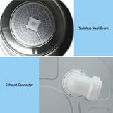 Darrahopens Appliances > Washers, Dryers & Irons > Dryers Devanti 6kg Tumble Dryer, Intelligent Touch Screen Clothes Dryer with 4 Drying Modes Stainless Steel Drum, 54x60x67.5cm