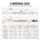 Darrahopens Appliances > Washers, Dryers & Irons > Dryers VEVOR 10 Pairs of 558.8mm Drawer Slides Side Mount Rails, Heavy Duty Full Extension Steel Track, Soft-Close Noiseless Guide Glides Cabinet Kitchen Runners with Ball Bearing, 100 Lbs Load Capacity