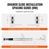 Darrahopens Appliances > Washers, Dryers & Irons > Dryers VEVOR 10 Pairs of 558.8mm Drawer Slides Side Mount Rails, Heavy Duty Full Extension Steel Track, Soft-Close Noiseless Guide Glides Cabinet Kitchen Runners with Ball Bearing, 100 Lbs Load Capacity
