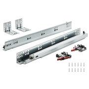 Darrahopens Appliances > Washers, Dryers & Irons > Dryers VEVOR 6 Pairs of 457.2mm Drawer Bottom Side Mount Rails, Heavy Duty Full Ball Bearing Extension Steel Track, Soft-Close Noiseless Guide Glides Cabinet Kitchen Runners with Locking Mechanism, 100 Lbs