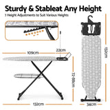 Artiss Foldable Ironing Board with Iron Rest Ironing Board for Laundry Room Arrow