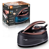 Darrahopens Appliances > Washers, Dryers & Irons > Irons & Ironing Systems Professional Steam Station Iron with Ceramic Soleplate and Large Water Tank for Fast Wrinkle Removal on All Fabrics at Home (Black)