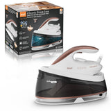 Darrahopens Appliances > Washers, Dryers & Irons > Irons & Ironing Systems Professional Steam Station Iron with Ceramic Soleplate and Large Water Tank for Fast Wrinkle Removal on All Fabrics at Home (Black)