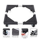 Darrahopens Appliances > Washers, Dryers & Irons > Washing Machines Adjustable Appliance Dolly Stand with 4 Locking Wheels – Expandable Base from 16.9 to 25.6 Inch, Heavy-Duty Furniture Moving Cart for Refrigerator, Washer, Cabinet, Air Conditioner (Black)