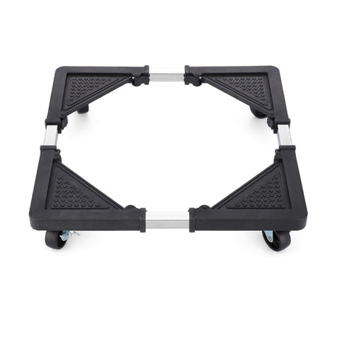 Darrahopens Appliances > Washers, Dryers & Irons > Washing Machines Adjustable Appliance Dolly Stand with 4 Locking Wheels – Expandable Base from 16.9 to 25.6 Inch, Heavy-Duty Furniture Moving Cart for Refrigerator, Washer, Cabinet, Air Conditioner (Black)