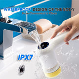 Darrahopens Appliances > Washers, Dryers & Irons > Washing Machines Cordless Electric cleaning brush spin scrubber with 4 replaceable heads for kitchen & bathroom
