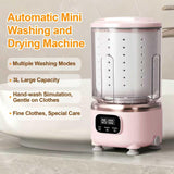 Darrahopens Appliances > Washers, Dryers & Irons > Washing Machines Portable Mini Washing Machine with Spin Dry & UV Sterilization – 3L Capacity, Wash, Rinse, Dehydrate, and Disinfect in One, Ideal for Underwear, Socks, Baby Clothes (Pink)