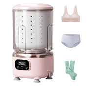 Darrahopens Appliances > Washers, Dryers & Irons > Washing Machines Portable Mini Washing Machine with Spin Dry & UV Sterilization – 3L Capacity, Wash, Rinse, Dehydrate, and Disinfect in One, Ideal for Underwear, Socks, Baby Clothes (Pink)