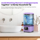 Darrahopens Appliances > Washers, Dryers & Irons > Washing Machines Portable Mini Washing Machine with Spin Dry & UV Sterilization – 3L Capacity, Wash, Rinse, Dehydrate, and Disinfect in One, Ideal for Underwear, Socks, Baby Clothes (Purple)