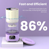 Darrahopens Appliances > Washers, Dryers & Irons > Washing Machines Portable Mini Washing Machine with Spin Dry & UV Sterilization – 3L Capacity, Wash, Rinse, Dehydrate, and Disinfect in One, Ideal for Underwear, Socks, Baby Clothes (Purple)
