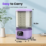 Darrahopens Appliances > Washers, Dryers & Irons > Washing Machines Portable Mini Washing Machine with Spin Dry & UV Sterilization – 3L Capacity, Wash, Rinse, Dehydrate, and Disinfect in One, Ideal for Underwear, Socks, Baby Clothes (Purple)