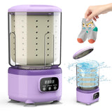 Darrahopens Appliances > Washers, Dryers & Irons > Washing Machines Portable Mini Washing Machine with Spin Dry & UV Sterilization – 3L Capacity, Wash, Rinse, Dehydrate, and Disinfect in One, Ideal for Underwear, Socks, Baby Clothes (Purple)